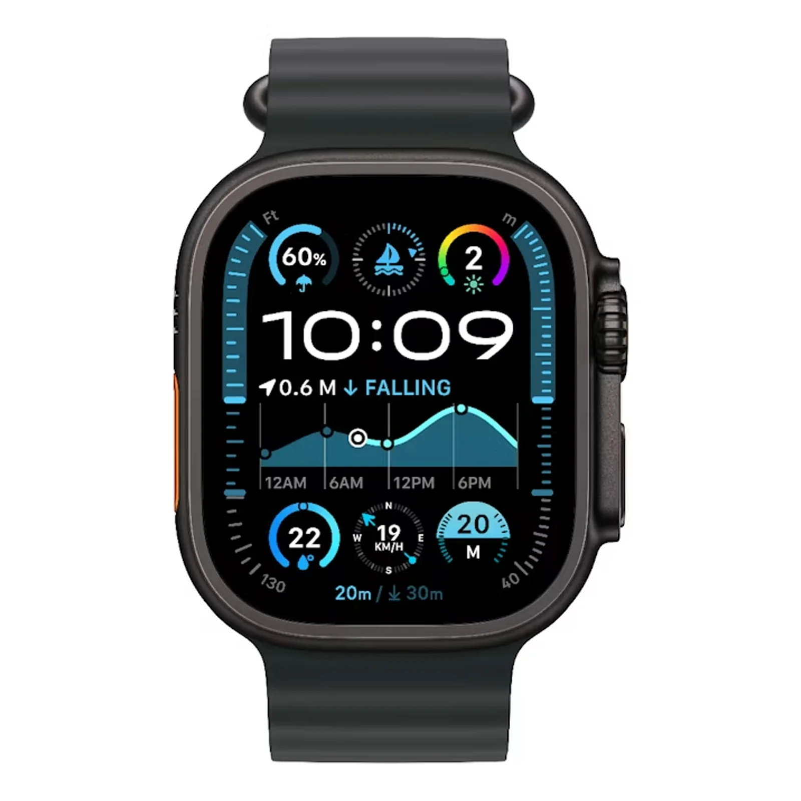 Watch Ultra 2 GPS + Cellular 49mm Black Titanium with Black Ocean Band (Brand New) - Image 2