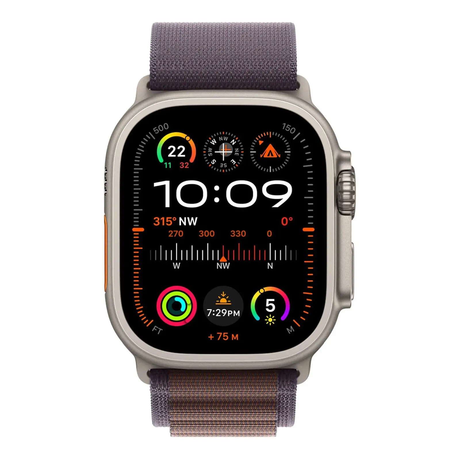 Watch Ultra 2 GPS + Cellular 49mm Natural Titanium with Medium Indigo Alpine Loop Band (Brand New) - Image 2